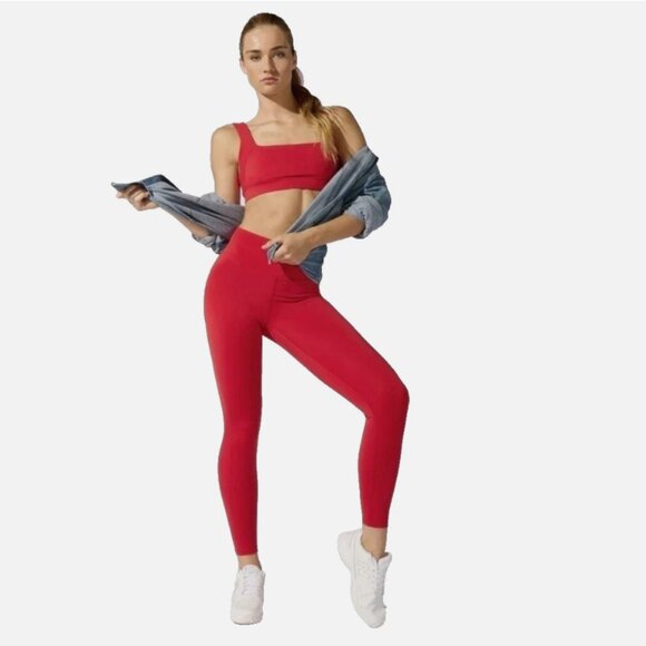 Heroine Sport | Large | Bright Poppy Red High Waist Leggings | Made in USA - Picture 1 of 8